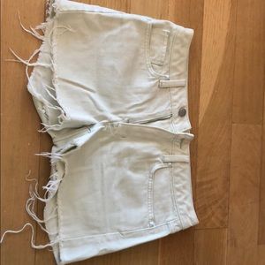 Light blue denim cut off shorts